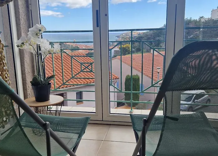 T2 Au Calme-Vue Mer Et Baie De Collioure-Garage